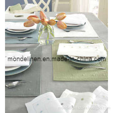 Nature Grey Linen Placemat with Embroidery (PM-001)